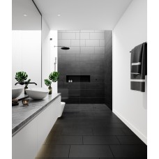 Matt Smoke Black Porcelain Tile 